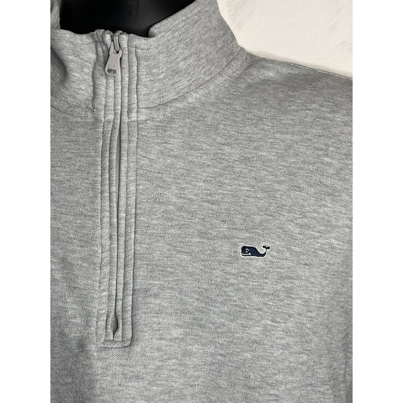 Vineyard Vines Mens Light Gray  1/2 Zip Performance Sweater Pullover Jacket Sz L - Picture 5 of 9